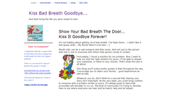 Desktop Screenshot of kiss-bad-breath-goodbye.com